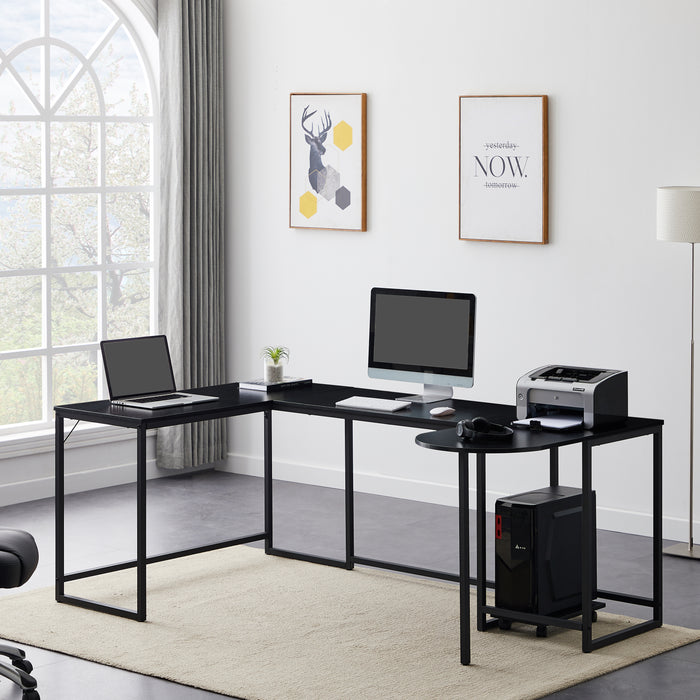 U-shaped Computer Desk - Black