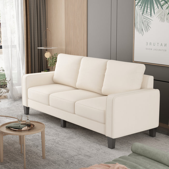 Modern Living Room Furniture Sofa - Beige Fabric