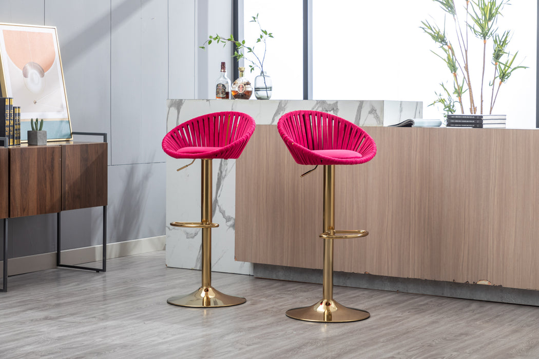 Velvet Bar Stools (Set of 2)