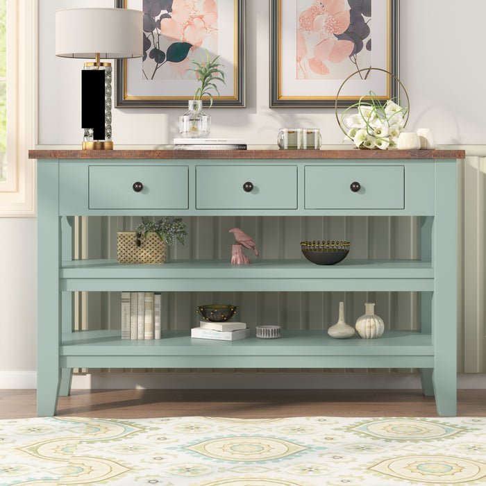 Modern Console Table for Living Room - Green