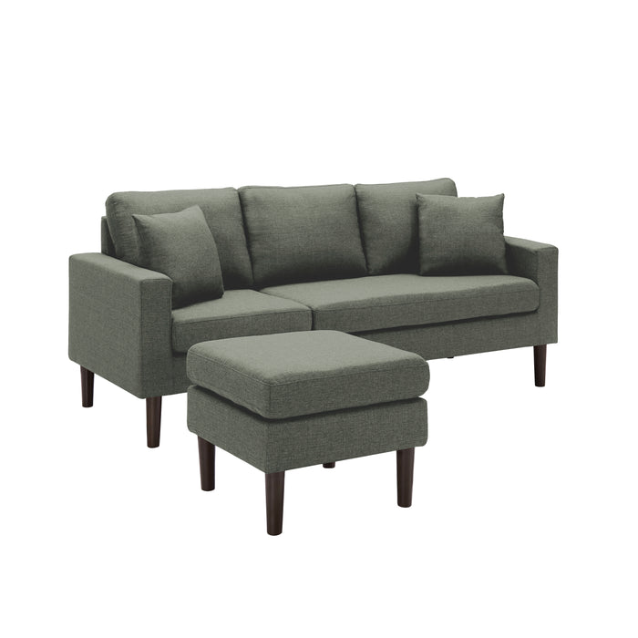 SECTIONAL SOFA LEFT HAND FACING WITH 2 PILLOWS - DARK GREY