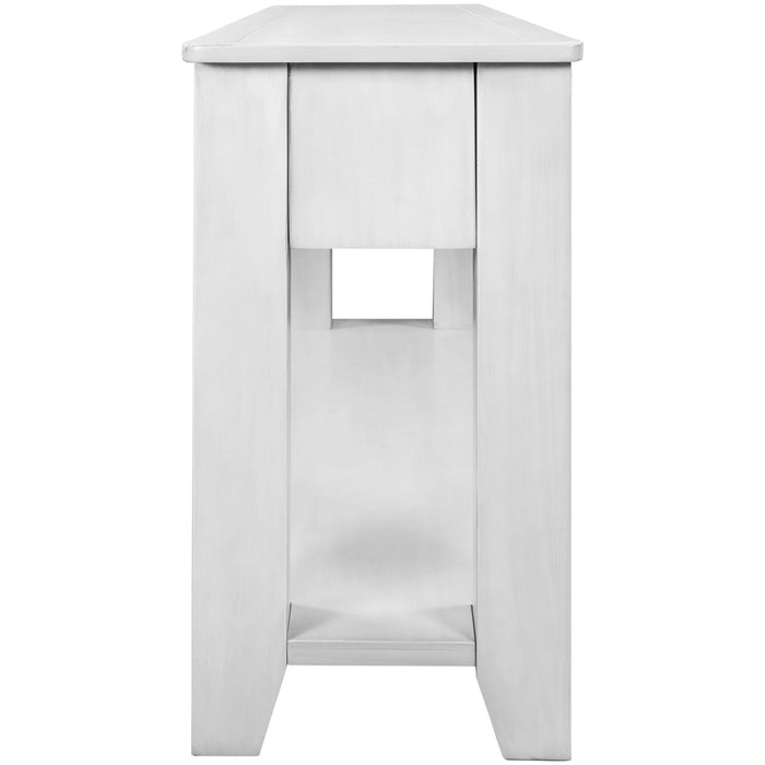 Modern Console Table For Living Room - Retro White