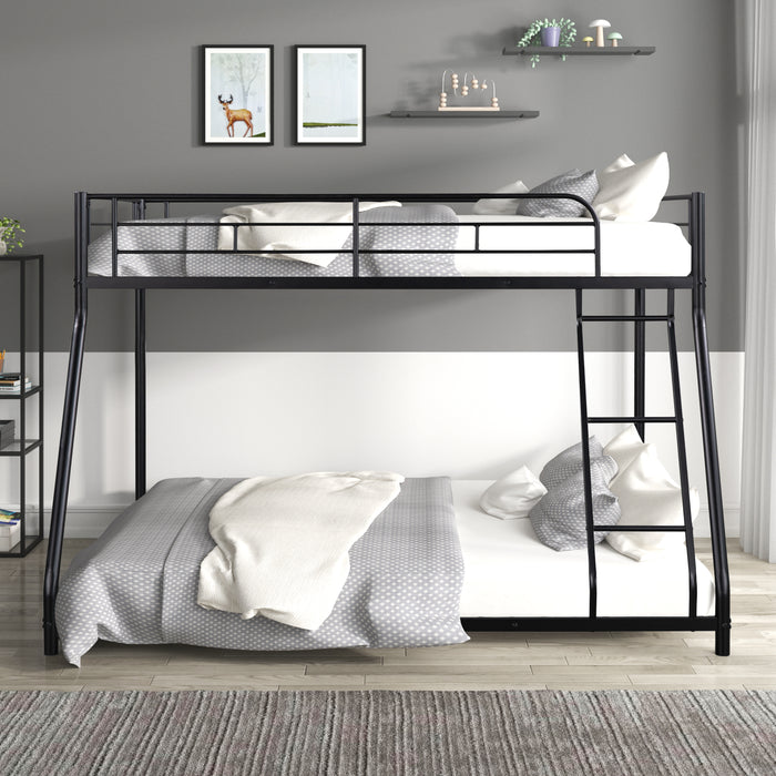 Twin over Full Metal Bunk Bed - Black