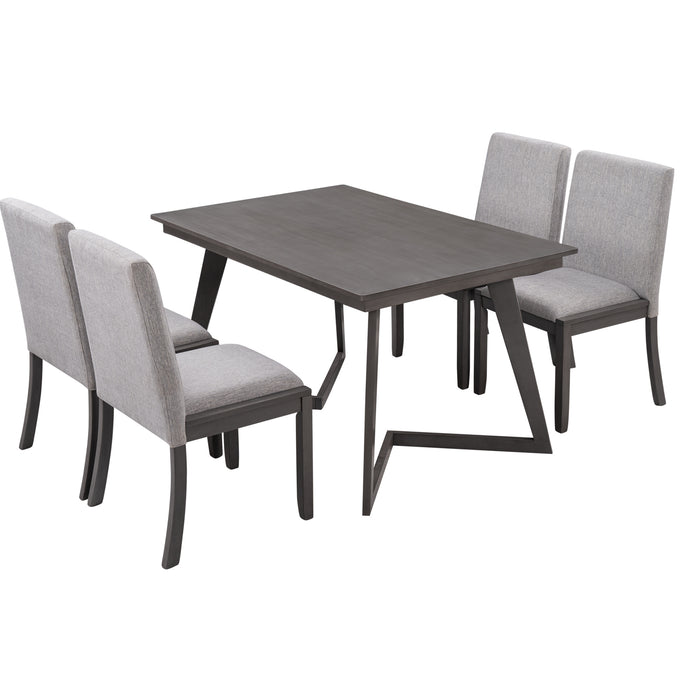 5-Piece Dining Set - Gray