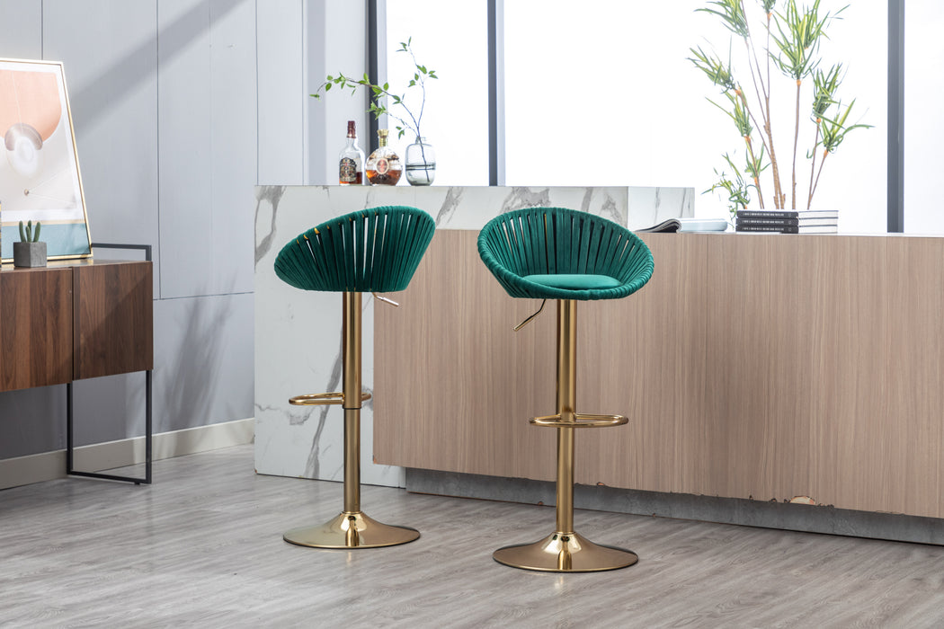 Velvet Bar Stools (Set of 2)