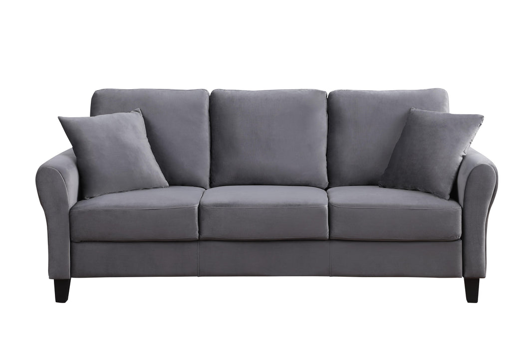 Modern Velvet Couch with 2 Pillow