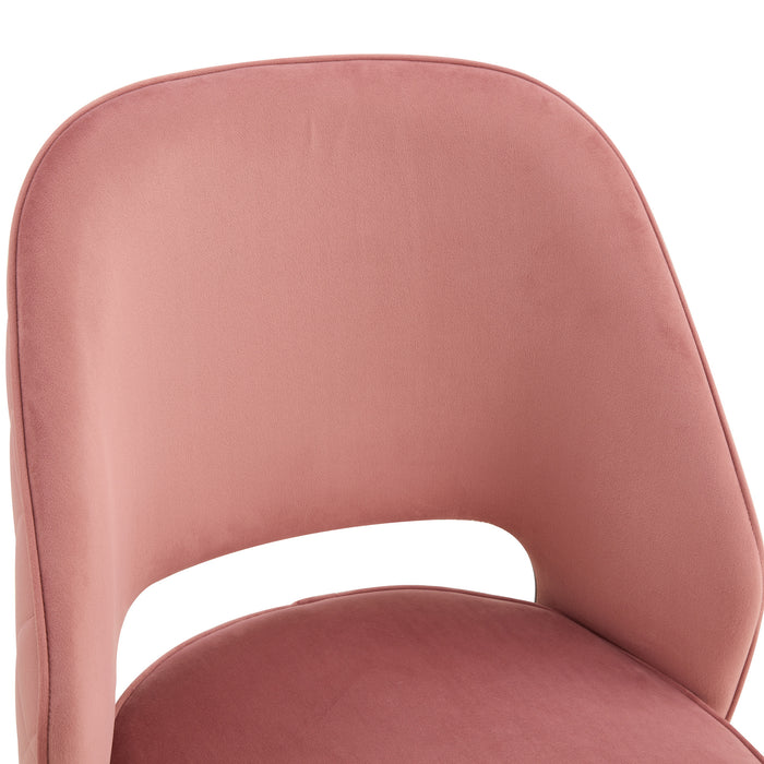 Modern Velvet Office Chairs, Adjustable 360 °Swivel Chair - Pink