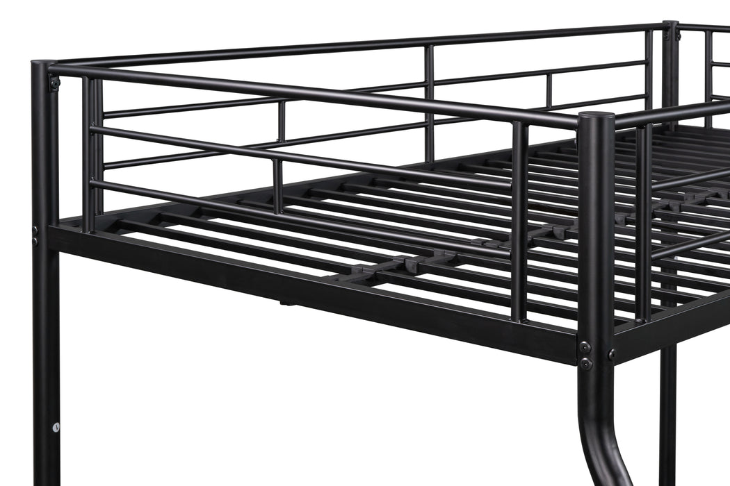 Twin over Full Metal Bunk Bed - Black