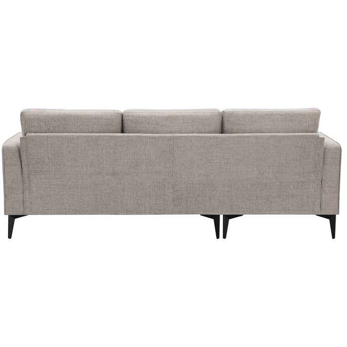 Convertible Sectional Sofa, Modern Chenille Fabric Sectional Sofa,  L-Shaped (2 Pillows)