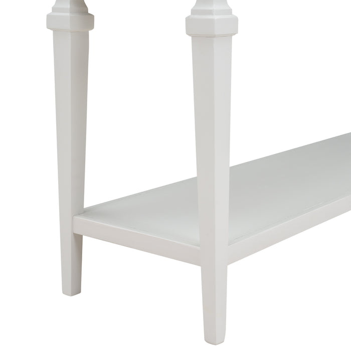 Classic Retro Style Console Table - Antique White