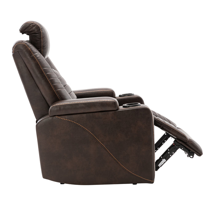 Orisfur. Power Motion Recliner w/Adjustable Headrest