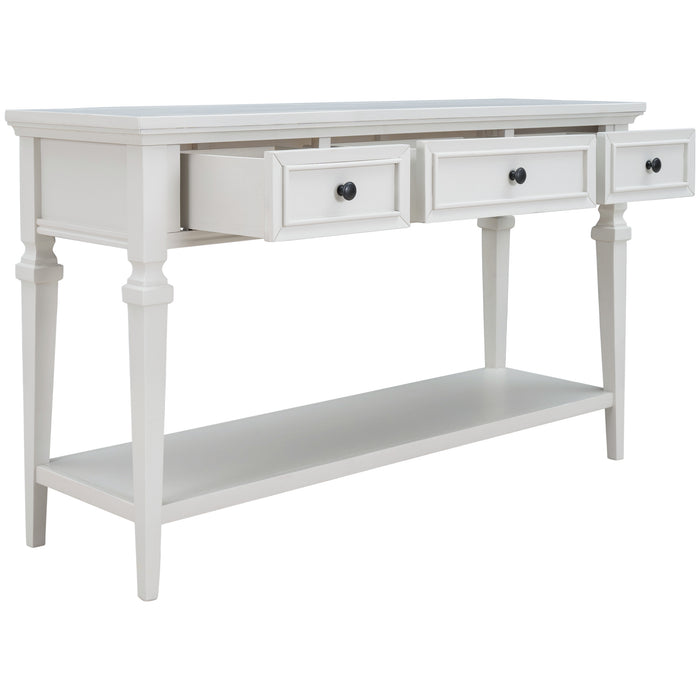 Classic Retro Style Console Table - Antique White