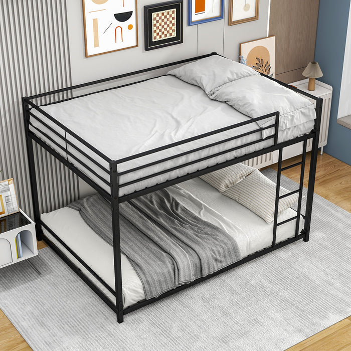 Metal Bunk Bed Full Over Full - Black