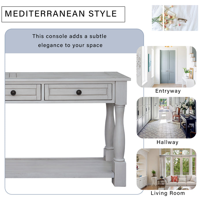 Console Table  - Gray Wash