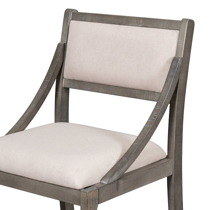 Retro Wood Dining Chairs Set of 2 (Gray)