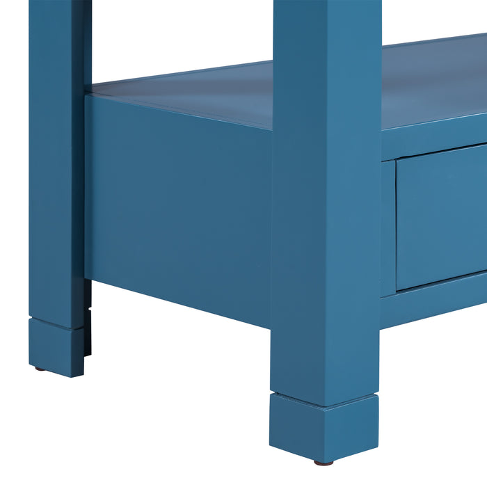 Modern Console Table for Living Room - Navy Blue