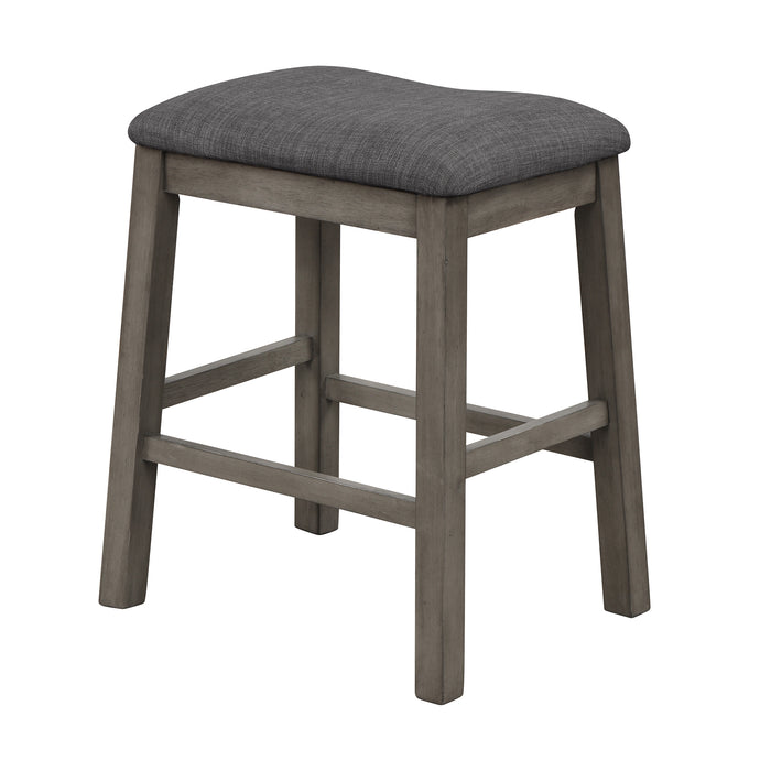 3-Piece Dining Table with Padded Stools - Dark Gray