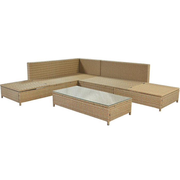 3-Piece Rattan Sofa Set