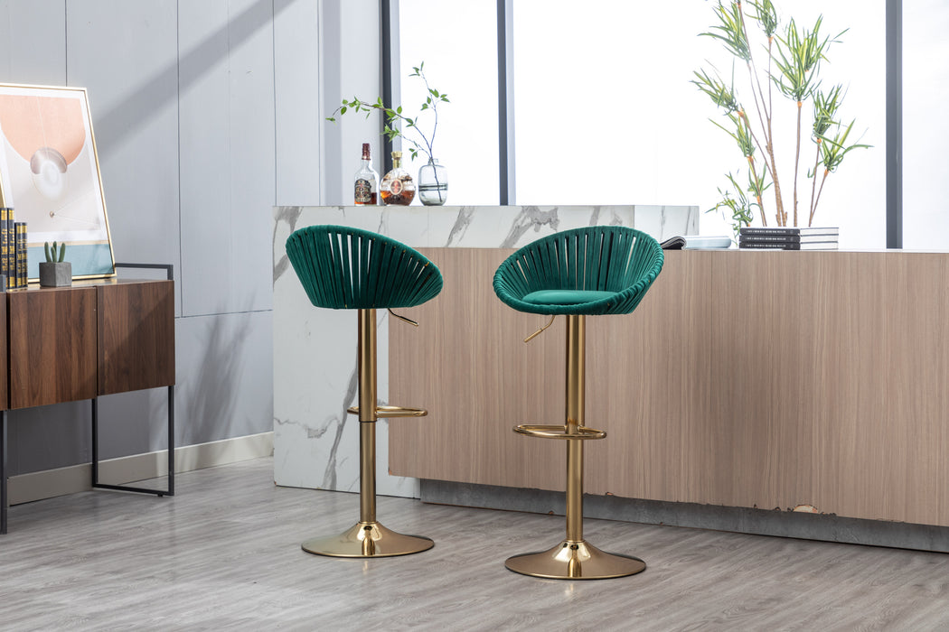 Velvet Bar Stools (Set of 2)