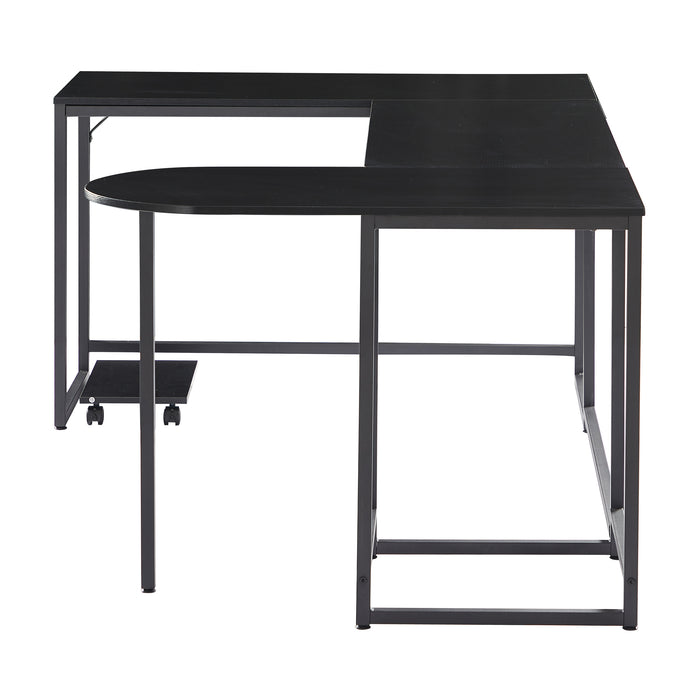 U-shaped Computer Desk - Black