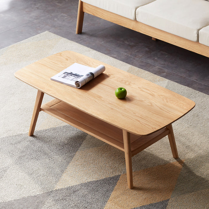 The Natural Wood Coffee Table for Living Room - Oak