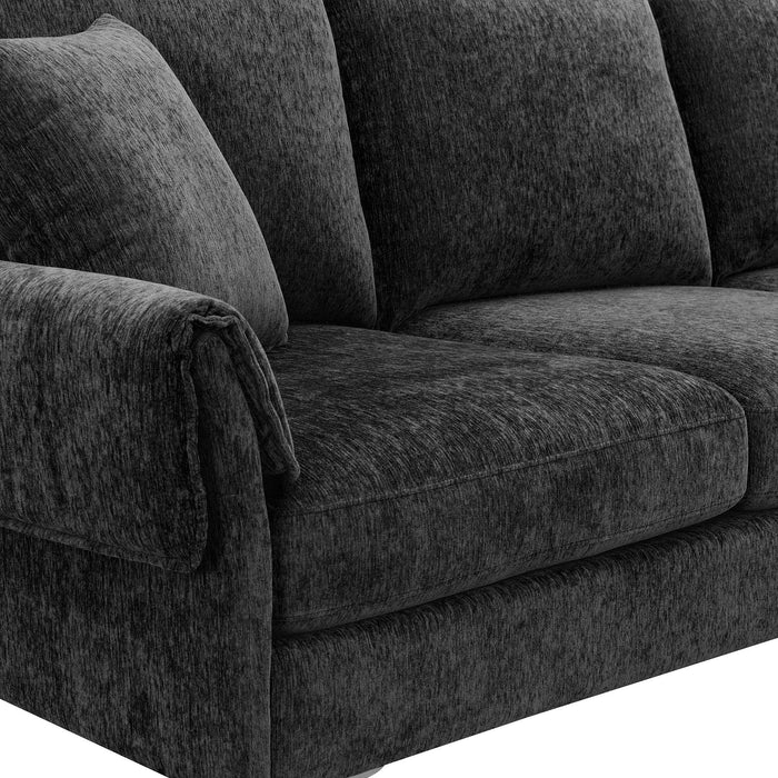 Convertible Sectional Sofa, Modern Chenille L-Shaped